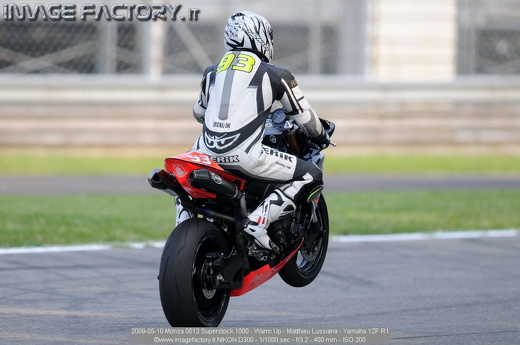 2009-05-10 Monza 0513 Superstock 1000 - Warm Up - Matthieu Lussiana - Yamaha YZF R1